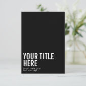 Zwarte logo en tekst moderne, scherpe uitnodigings (Staand voorkant)