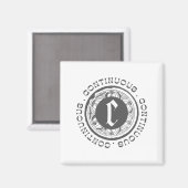 Zwarte logo gaat door magneet (Voorkant / Achterkant)