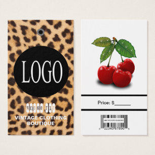 Zwarte logo met barcode sieraden prijskaartjes visitekaartje