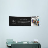 Zwarte Logo | Moderne professionele foto 8' Busine Spandoek (Beurs)