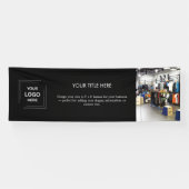 Zwarte Logo | Moderne professionele foto 8' Busine Spandoek (Horizontaal)