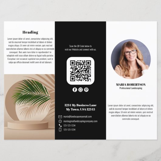 Zwarte Logo of Foto Zakelijke Brochure (Voorkant)