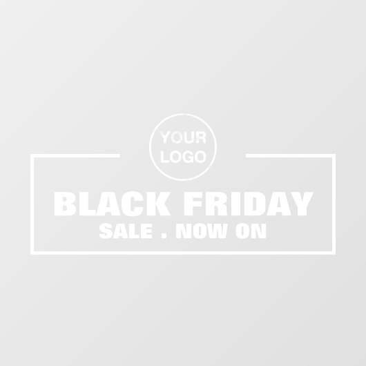 Zwarte Logo op vrijdag Raamsticker (Vel)