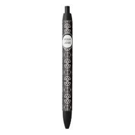 Zwarte Logo op witte art deco Inkt Pen