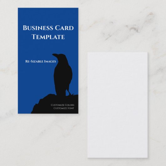 Zwarte Logo Raven Visitekaartje (Voorkant / Achterkant)