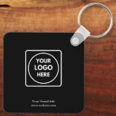 zwarte Logo-Sleutelhanger | Aangepaste bedrijfspro Sleutelhanger (Achterkant)