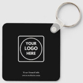 zwarte Logo-Sleutelhanger | Aangepaste bedrijfspro Sleutelhanger (Achterkant)