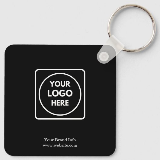 zwarte Logo-Sleutelhanger | Aangepaste bedrijfspro Sleutelhanger (Achterkant)