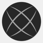 Zwarte Logo Sticker (Voorkant)