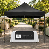 Zwarte Logo Tafelkleed Runner