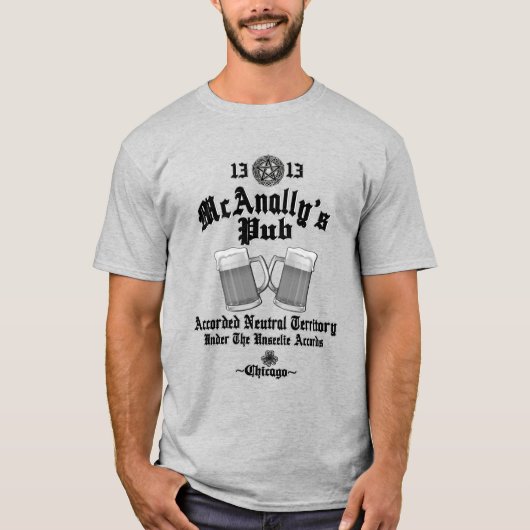 Zwarte logo van McAnally's Pub T-shirt (Voorkant)