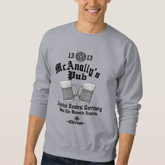 Zwarte logo van McAnally's Pub Trui (Voorkant)