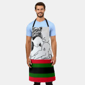 Zwarte Love Black Family AFRICAN Schort (Gedragen)