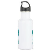 ZWARTE LOVE IN AQUA WATERFLES  (Achterkant)