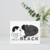 ZWARTE LOVE IN BLACK BRIEFKAART (Staand voorkant)