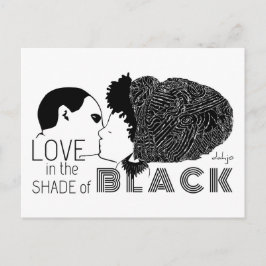 ZWARTE LOVE IN BLACK BRIEFKAART
