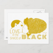 ZWARTE LOVE IN GOLD BRIEFKAART (Voorkant / Achterkant)