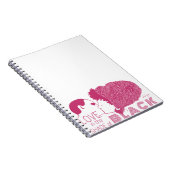 ZWARTE LOVE IN PINK NOTITIEBOEK (Rechterzijde)