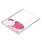 ZWARTE LOVE IN PINK NOTITIEBOEK (Linkerzijde)