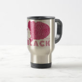 ZWARTE LOVE IN PINK REISBEKER (Voorkant rechts)