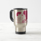 ZWARTE LOVE IN PINK REISBEKER (Voorkant links)