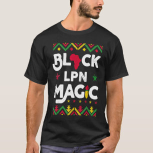 Zwarte lpn Magic Black Historie maand met licentie T-shirt