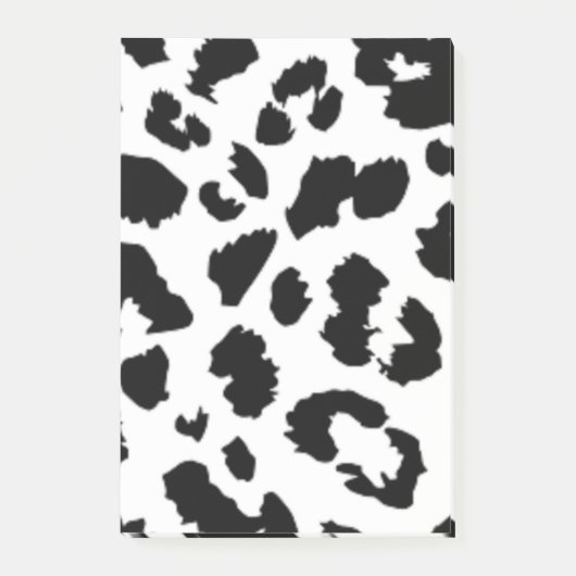 ZWARTE LUIAARDPRINT POST-IT® NOTES (Voorkant)