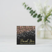 Zwarte-luipaard afdrukken Hartelijk dank voor uw a Vierkante Visitekaartje (Staand voorkant)