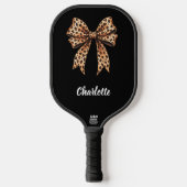 Zwarte luipaard boog naam pickleball paddle (Voorkant)