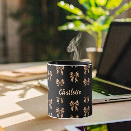 Zwarte luipaard boognaam mok