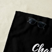 Zwarte luipaard boognaam strandlaken (In situ)