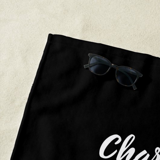 Zwarte luipaard boognaam strandlaken (In situ)