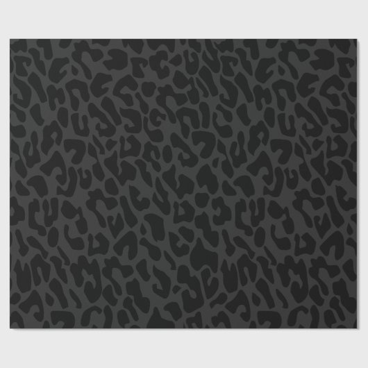 zwarte luipaard cadeaupapier (Vlak)