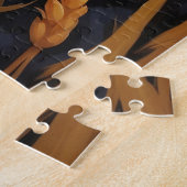 Zwarte luipaard en Afrikaanse savanne Legpuzzel (Zijkant)