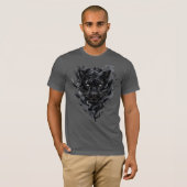 Zwarte Luipaard Grafische T-Shirt (Voorkant volledig)