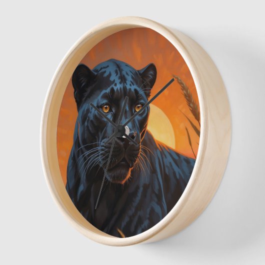 Zwarte luipaard in Savannah Grasses (Hoek)