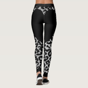 Zwarte luipaard leggings