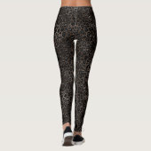 Zwarte luipaard Leggings - Koel (Achterkant)