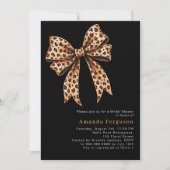 Zwarte luipaard print boog Vrijgezellenfeest Kaart (Voorkant)