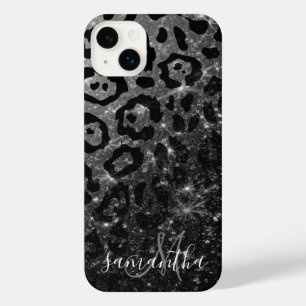 Zwarte luipaard print en glitter