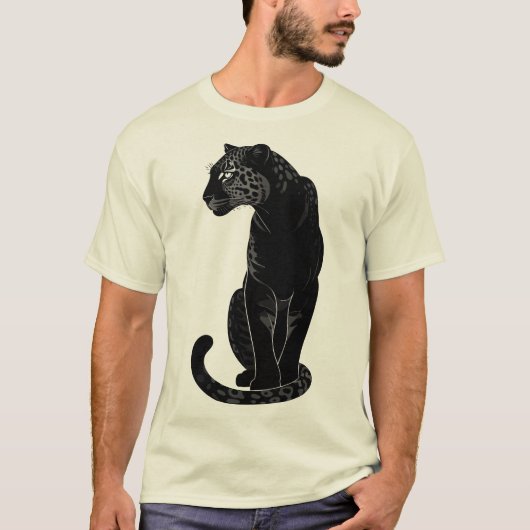 Zwarte Luipaard T-shirt (Voorkant)