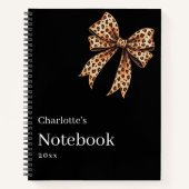 Zwarte luipaardboog notitieboek (Voorkant)