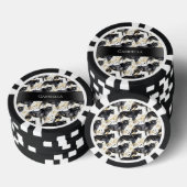 Zwarte luipaarden poker chips (Opstapeling)