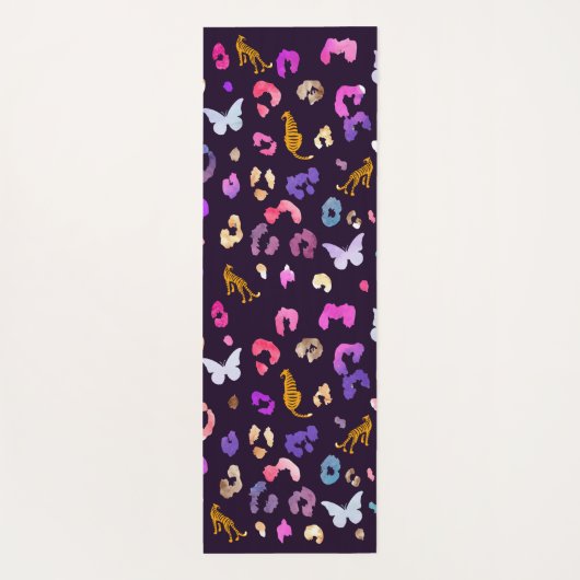 Zwarte luipvlinder yogamat (Achterkant)