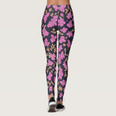 Zwarte Lululemon roze vlinders bloemig Leggings (Achterkant)
