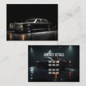 Zwarte luxe auto visitekaartje (Voorkant / Achterkant)