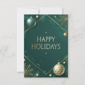 Zwarte luxe dankkaart met gouden accenten bedankkaart (Achterkant)