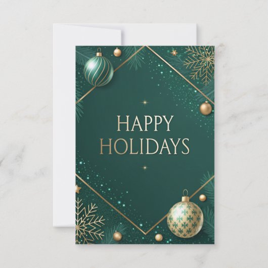 Zwarte luxe dankkaart met gouden accenten bedankkaart (Achterkant)