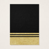 Zwarte Luxe Faux Gold Earring-schermkaarten Visitekaartje (Achterkant)
