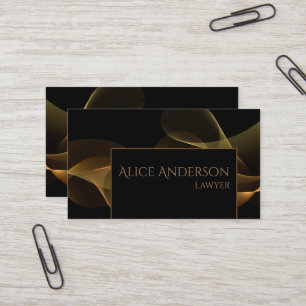 Zwarte luxe gouden elegante advocaat  Visitekaartj Visitekaartje